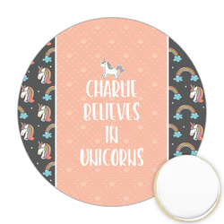 Unicorns Printed Cookie Topper - Round (Personalized)