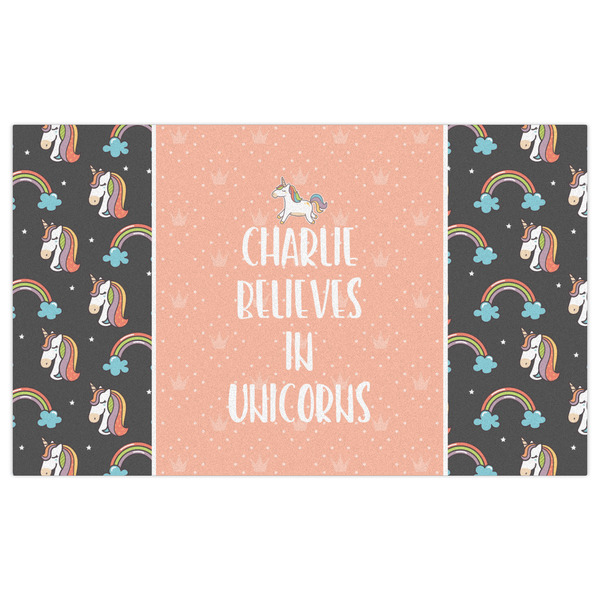 Unicorns Indoor / Outdoor Rug - 3'x5' - Front Flat