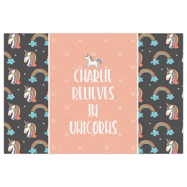 Unicorns Indoor / Outdoor Rug - 4'x6' - Front Flat