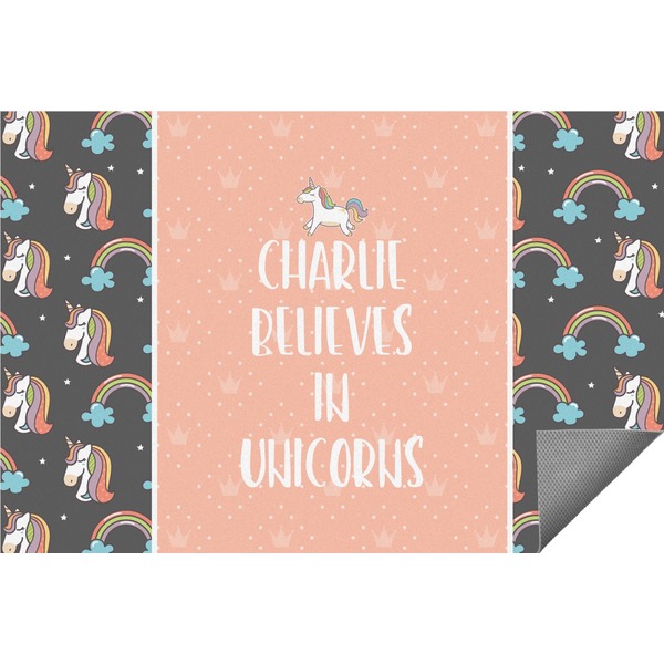 Custom Unicorns Indoor / Outdoor Rug - 5'x8' (Personalized)