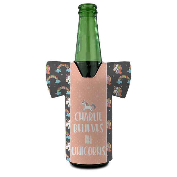 Unicorns Jersey Bottle Cooler - FRONT (on bottle)