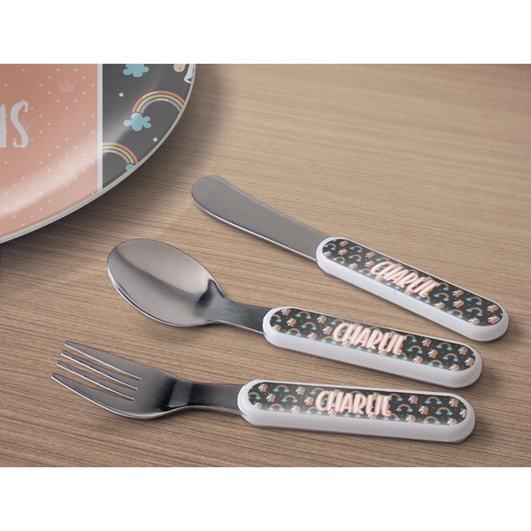 Unicorns Kids Flatware w/ Plate