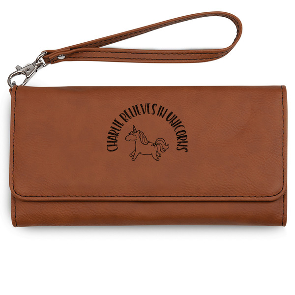 Custom Unicorns Ladies Leatherette Wallet - Laser Engraved (Personalized)