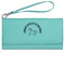 Unicorns Ladies Leatherette Wallet - Laser Engraved- Teal (Personalized)