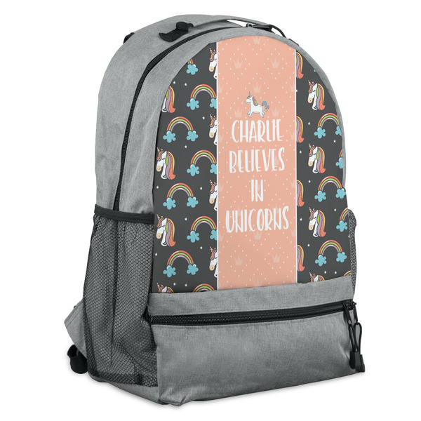 Custom Unicorns Backpack - Grey (Personalized)