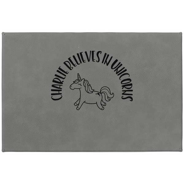 Unicorns Large Engraved Gift Box with Leather Lid - Approval