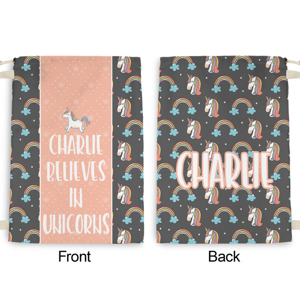Unicorns Large Laundry Bag - Front & Back View