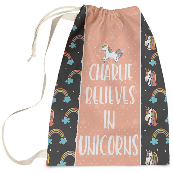 Custom Unicorns Laundry Bag - Large (Personalized)