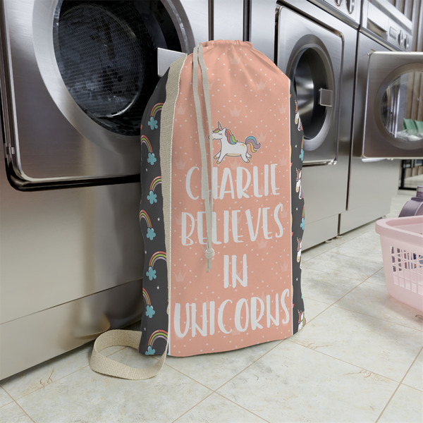 Unicorns Large Laundry Bag - In Context