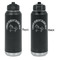 Unicorns Laser Engraved Water Bottles - Front & Back Engraving - Front & Back View