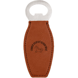 Unicorns Leatherette Bottle Opener - Double Sided (Personalized)