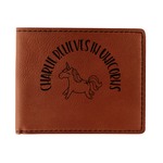Unicorns Leatherette Bifold Wallet - Single Sided (Personalized)