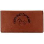 Unicorns Leatherette Checkbook Holder - Single Sided (Personalized)