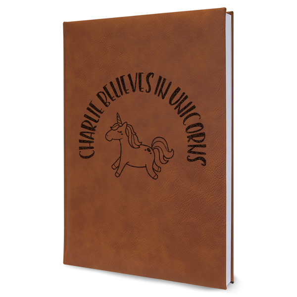 Custom Unicorns Leather Sketchbook (Personalized)