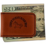 Unicorns Leatherette Magnetic Money Clip - Single Sided (Personalized)