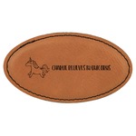 Unicorns Leatherette Oval Name Badge with Magnet (Personalized)