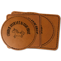 Unicorns Faux Leather Iron On Patch (Personalized)