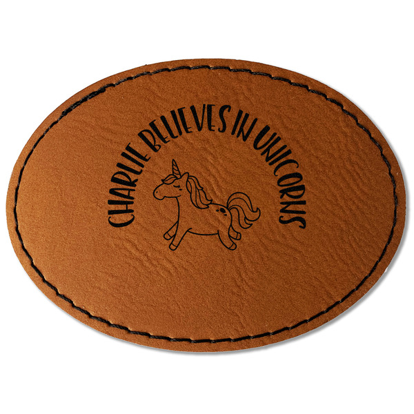 Unicorns Leatherette Patches - Oval