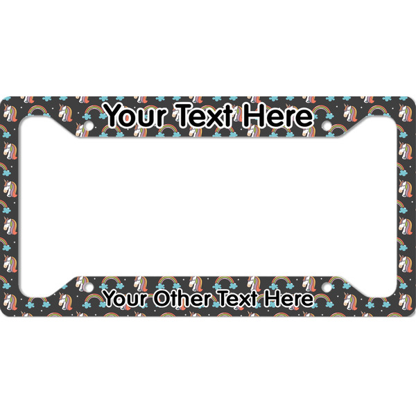 Custom Unicorns License Plate Frame - Style A (Personalized)