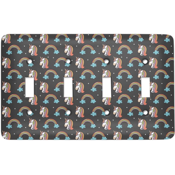 Custom Unicorns Light Switch Cover (4 Toggle Plate)
