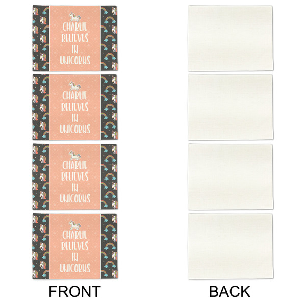Unicorns Linen Placemat - APPROVAL Set of 4 (single sided)