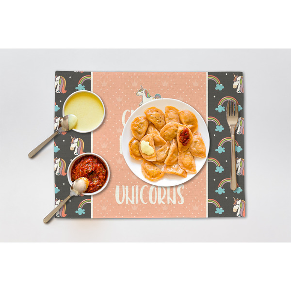 Unicorns Linen Placemat - Lifestyle (single)