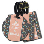 Unicorns Plastic Luggage Tag (Personalized)