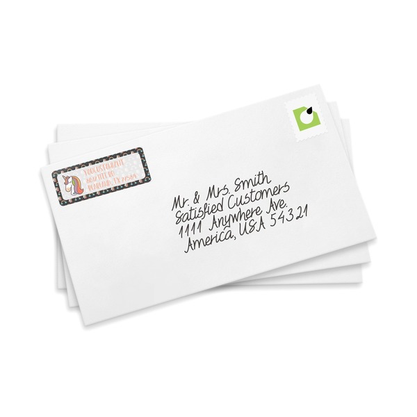 Unicorns Mailing Label on Envelopes