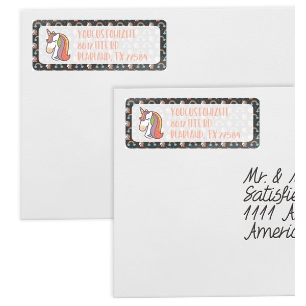 Unicorns Mailing Labels - Double Stack Close Up