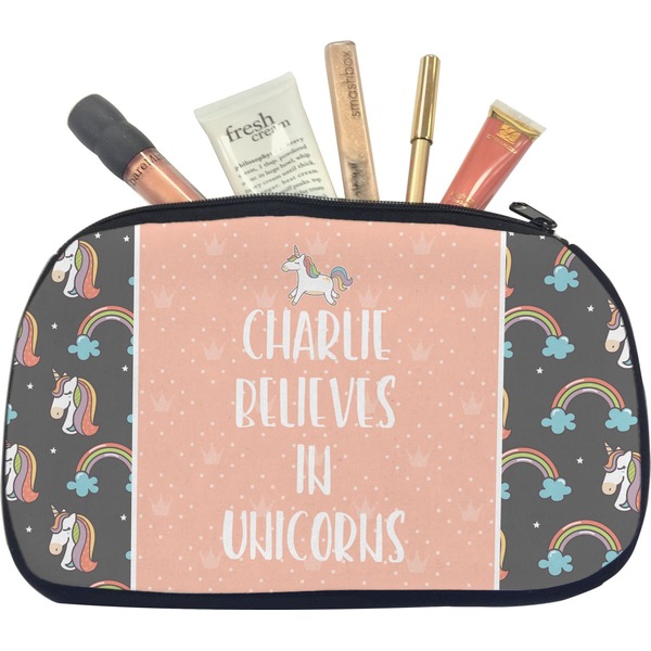 Custom Unicorns Makeup / Cosmetic Bag - Medium (Personalized)