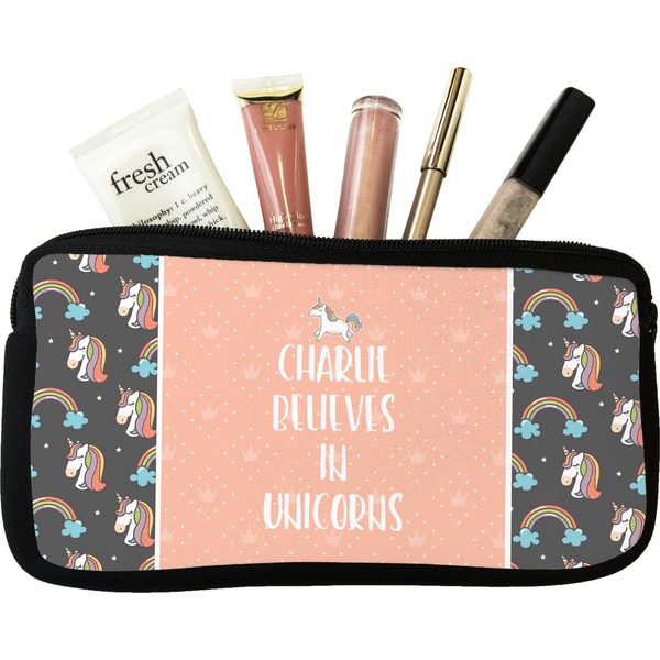 Custom Unicorns Makeup / Cosmetic Bag - Small (Personalized)
