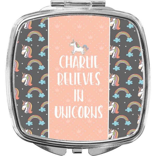 Custom Unicorns Compact Makeup Mirror (Personalized)