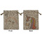 Unicorns Medium Burlap Gift Bag - Front & Back (Personalized)