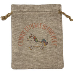 Unicorns Burlap Gift Bag (Personalized)