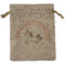 Unicorns Medium Burlap Gift Bag - Front (Personalized)