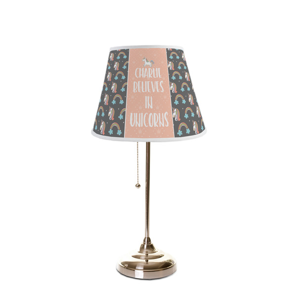 Unicorns Poly Film Empire Lampshade - On Stand