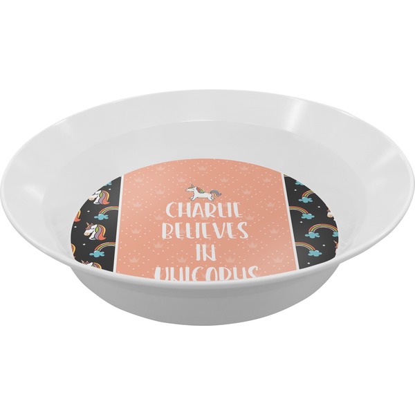 Custom Unicorns Melamine Bowl (Personalized)