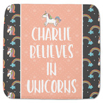 Unicorns Memory Foam Bath Mat - 48"x48" (Personalized)