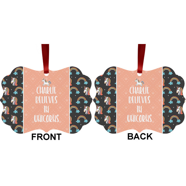 Unicorns Metal Benilux Ornament - Front and Back (APPROVAL)
