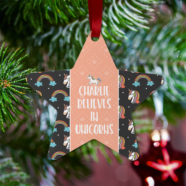 Unicorns Metal Star Ornament - Lifestyle
