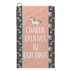 Unicorns Microfiber Golf Towel - Small (Personalized)