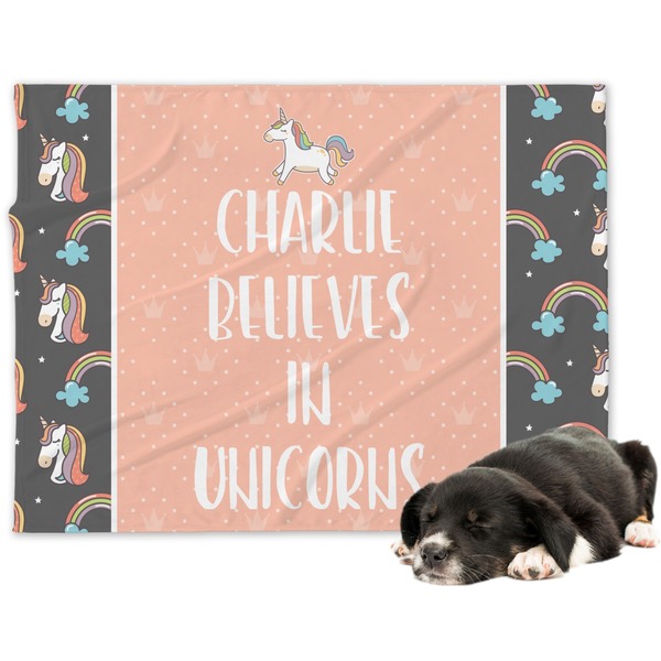 Custom Unicorns Dog Blanket (Personalized)