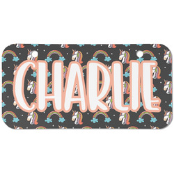 Unicorns Mini/Bicycle License Plate (2 Holes) (Personalized)