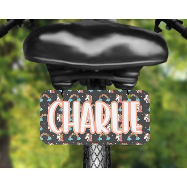 Unicorns Mini License Plate on Bicycle - LIFESTYLE Two holes