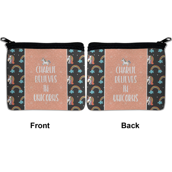 Unicorns Neoprene Coin Purse - Front & Back (APPROVAL)