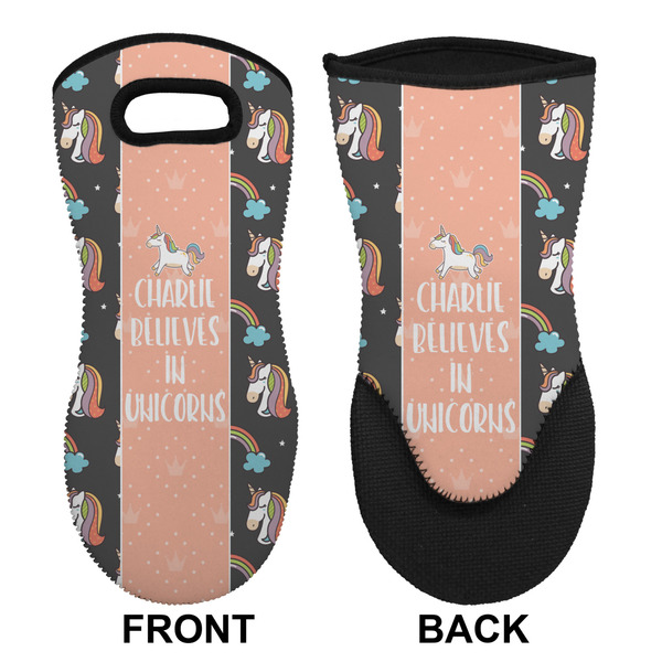 Unicorns Neoprene Oven Mitt (Front & Back)