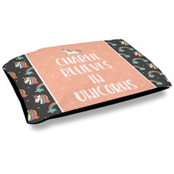 Unicorns Outdoor Dog Bed - Large (Personalized)