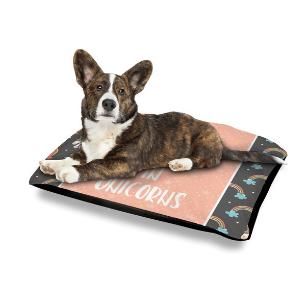 Unicorns Outdoor Dog Beds - Medium - IN CONTEXT
