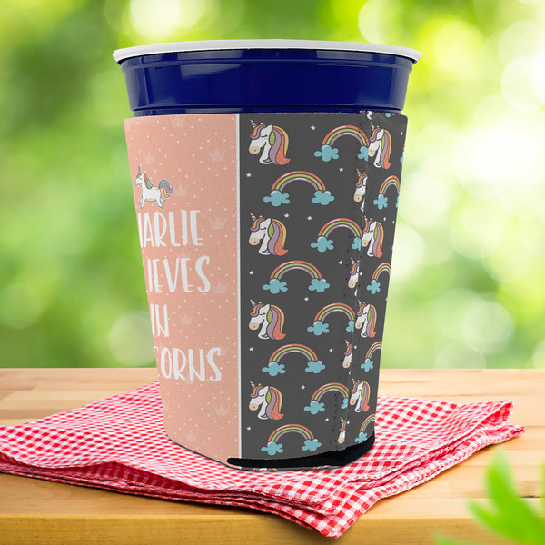 Unicorns Party Cup Sleeves - with bottom - Lifestyle