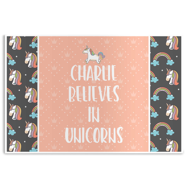Custom Unicorns Disposable Paper Placemats (Personalized)